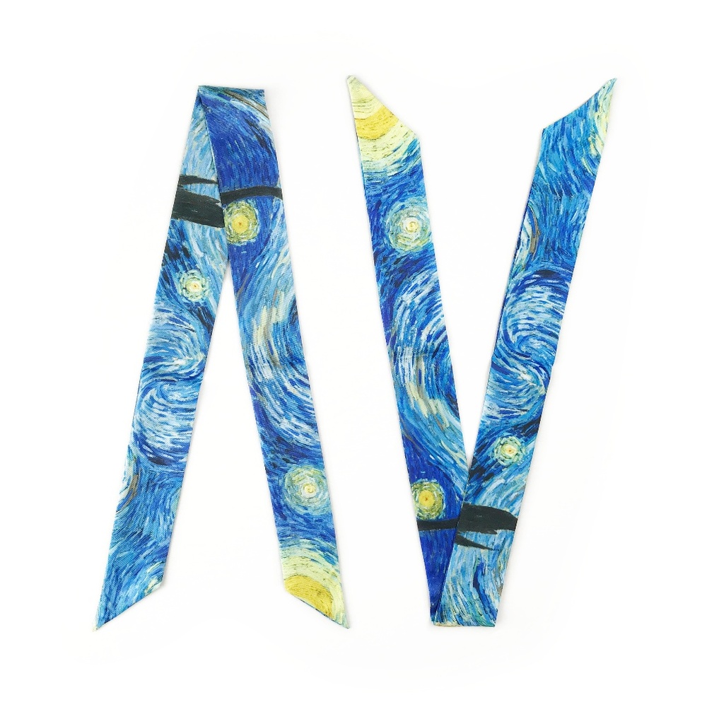 2 Twilly Scarves - Handbag Purse Twilly Scarf Pair